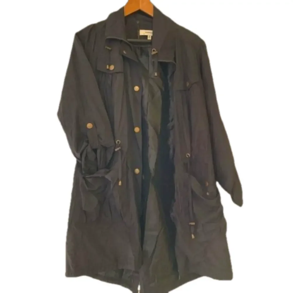 𝅺hawke & Co Solid Navy Blue Lightweight/Zip Front / Windbreaker Jacket . M